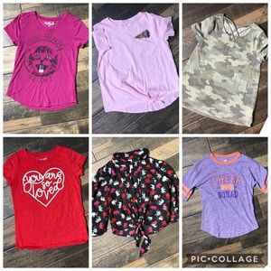 6 Girls Shirts size Large